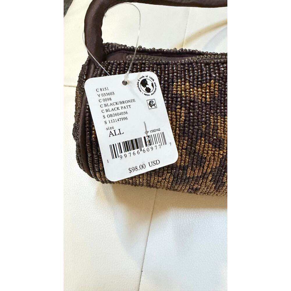 Free People Beaded Barrel Shoulder Bag – Black/Bronze – NWT $98 - Picture 4 of 10